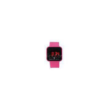 Promotion Pink Silicone LED Watch Digital Touch Screen Watches For Girl