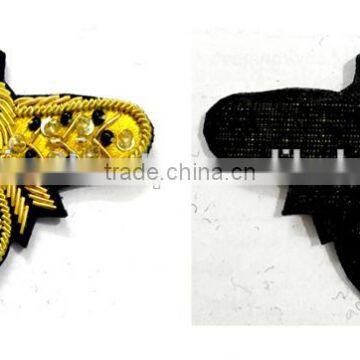 Hand Made Embroidery Bullion Wire Badge Patch