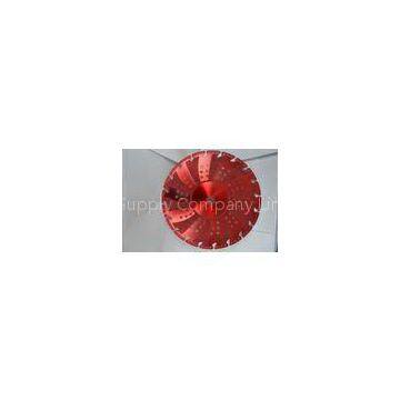 Red Vacuum Brazed Diamond Blades Concrete Cutting Blades With Flange