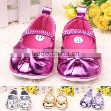 noble bow princess soft sole baby shoe