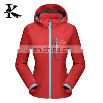 Woman jacket softshell hiking red jacket