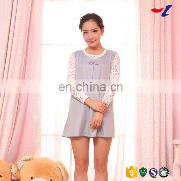 Pink Grey Silver Fiber Radiation Maternity Dress for Pregnant Women