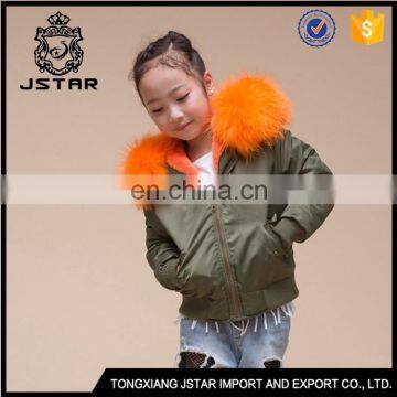 Wholesale Fashion Kids Bomber Jackets With Faux Fur Liner