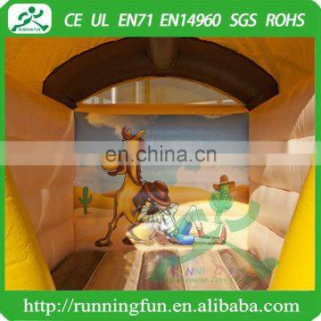 Indoor Mini Inflatable Western Cowboy Bouncy House With Roof photo-3