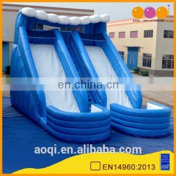 AOQI with free EN14960 certificate inflatable water slide parts with pool