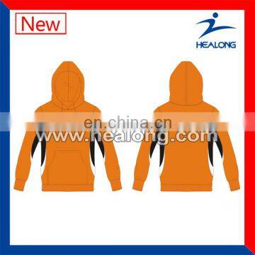 Stylish orange custom womens hoodies