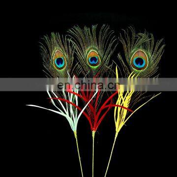 2017 hot sale peacock feather flower for decorative colorful peacock feathers headdress