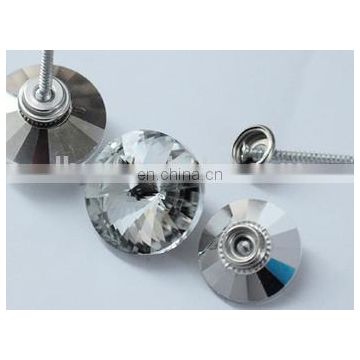 High quality glass stone button shank crystal pin button