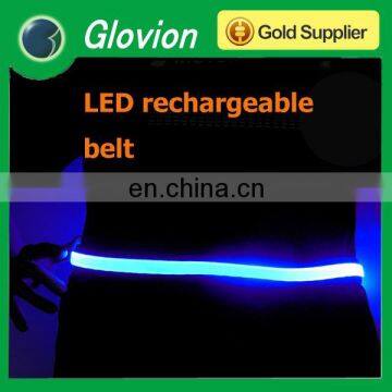 Best selling top design flashing belt USB rechargeable flashing belt flashing belt for decoration