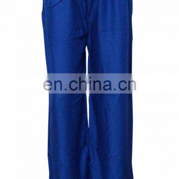 INDIAN WOMEN'S GYPSY HIPPIE SEXY WIDE LEG BLUE SOLID HAREM PALAZZO PANTSYoga pants Gypsy Hippie Baggy Pants wholesale