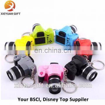 Simulation SLR camera modeling key pendant LED luminous sound cartoon bag ornaments key ring small gifts