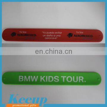 Promotional Silicone Slap Bracelet Wristband with Custom Logo