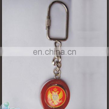 Coin shape spinning souvenir gift coin holder keychain