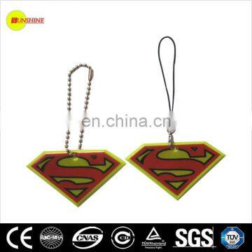 custom various shaped PVC reflective keychain