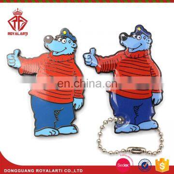 Wholesale Custom Blue Bear Geocoin in Black Nickel