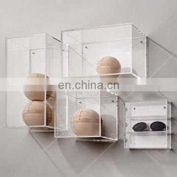 wall mounted clear acrylic display storage box acrylic case