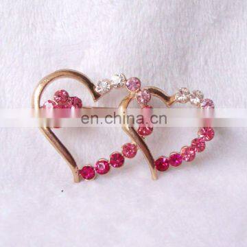 fashion alloy heart rhinestone brooch