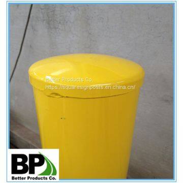 Traffic safety steel yellow bollards china supplier