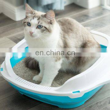 Detachable Large Space Semi-closed Cat Litter Tray Box Anti-splash Cat Sand Basin