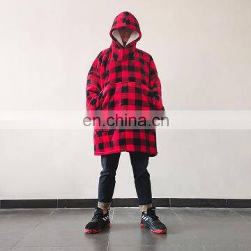 Super Soft Warm Cozy Wearable Sherpa Hoodie for Adults & Children, Reversible, Hood & Large Pocket Oversized Sweatshirt Blanket photo-2