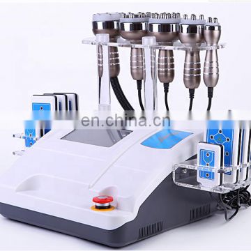 2019 Newest 6 in 1 Lipolaser / Vacuum Cavitation 40K+RF Lipolaser Slimming Machine