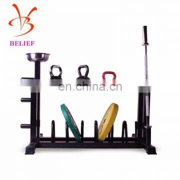 Gym Multifunctional Storage Kettlebell Rack Barbell Plate Rack