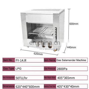 Restaurant Kitchen Equipment Gas 4 Burner Salamander Commercial Gas Type Salamander Gas Grill BBQ Infrared Salamander Grill photo-3