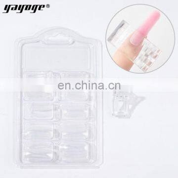 10 Sizes 500pcs Natural Color French Acrylic Europe Style Half Cover False Nails Tips for Nail Salons or DIY at home