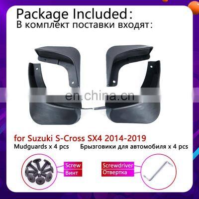 for Suzuki SX4 S-Cross 2014~2019 Mudguards Mudflap Fender Mud Flaps Splash Guards Accessories Maruti SX-4 SX 4 S Cross SCross photo-3