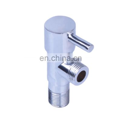 Manufacturer sell chrome zinc body quick open 90 degree 1/2 angle valve for toilet