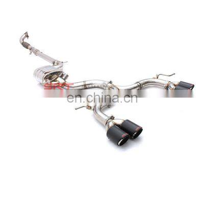 exhaust system for Seat LEON CUPRA electric exhaust valve catback with quad double tip