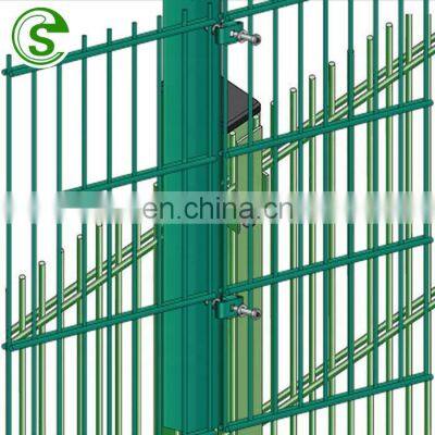 Factory Price 6/5/6,8/6/8 Wire Welded Fence Double Rod Mat Fences