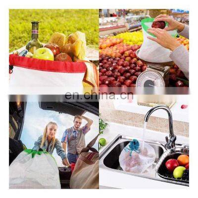 1Pcs/3Pcs/5Pcs Portable Storage Reusable Mesh Product Canvas Shopping Bag Washable Eco Friendly Clothes Shopping Bag photo-2