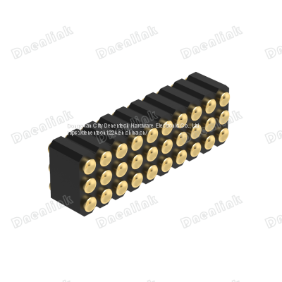 Dnenlink 2.00mm Pitch Triple Row r H4.0mm Concave Contact Straight SMT Type Female Header PogoPin Header photo-4