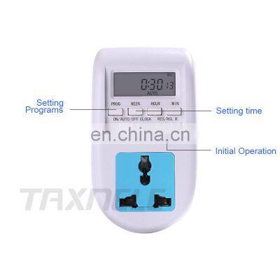 Digital Timer Switch EU Plug AL-06 Weekly Programmable Electronic 220VAC, Timer Lighting Switch Wall Controller Timer