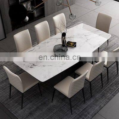 Italian Dining Room Furniture Modern Style 8 Seater Marble Dinning Table photo-3