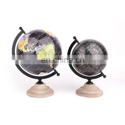 K&B Modern style custom black home decorative Christmas gift plastic desk table world earth globe