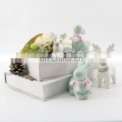 Nordic Home Decor Ceramic Rabbit Shape Ornaments Show Pieces for Decoration photo-5