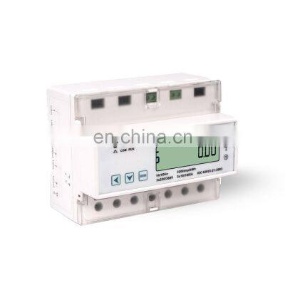 100A Electrical kwh monitor din rail power meter rs485 remote control 3 phase electricity meter