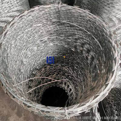 Concertina BTO22 450mm×10m No Clipada, 1 Rolo Com 10m, Púa Concertina Galvanizada, Alambre Navaja Galvanizada photo-3