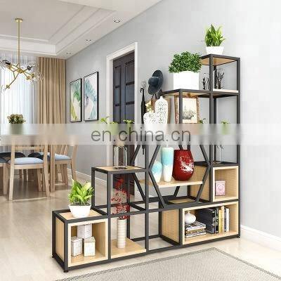 Customized Modern Minimalist Living Room Floor Racks Creative Empty Partition Storage Rack Ladder Wrought Iron Display Racks photo-4