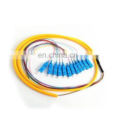 0.9mm LSZH/PVC Fiber Optic 12 Core Color G652D SM LC SC UPC Pigtail photo-3