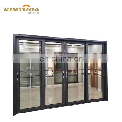 fireproof security sound proof bedroom sliding door balcony aluminum alloy glass slide door