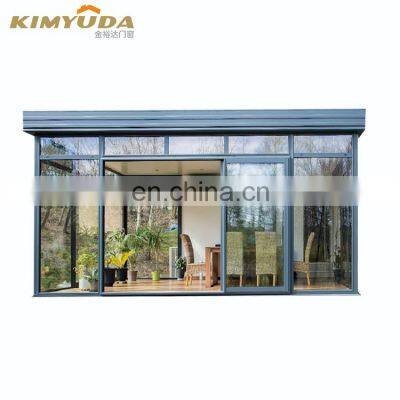 JYD aluminum profile latinated tempered glass used sunroom for sale