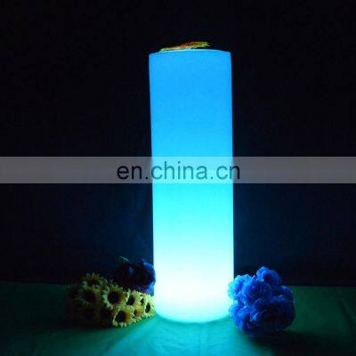 column floor lamp /portable luminaire cordless rechargeable PE plastic led floor lamp outdoor decorative garden lights