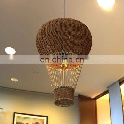 Hot sale Wicker Willow Rattan Air Balloon Pendant Light Lampshade Decorative Ceiling Lights decor high quality