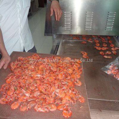 Continuous Microwave Shrimp Curing Drying Equipment