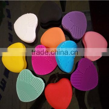 Heart shape Makeup Brush Cleaner Silicone Cosmetic Cleaning Tool Washing Brush