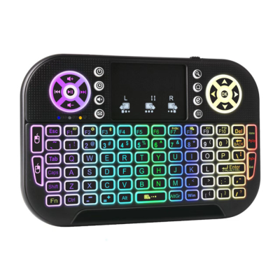 2.4G Dual Mode Handheld Finger Board Backlit Mouse Touchpad Mini BT Keyboard