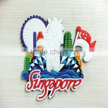 Singapore Souvenir 3D Fridge Magnet, Soft Rubber Material magnets